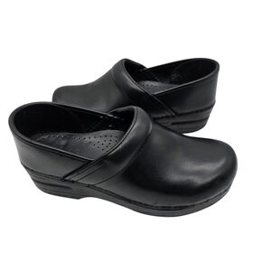 Dansko Leather Professional Clogs Shoes in Black Size 38 US 7.5-8